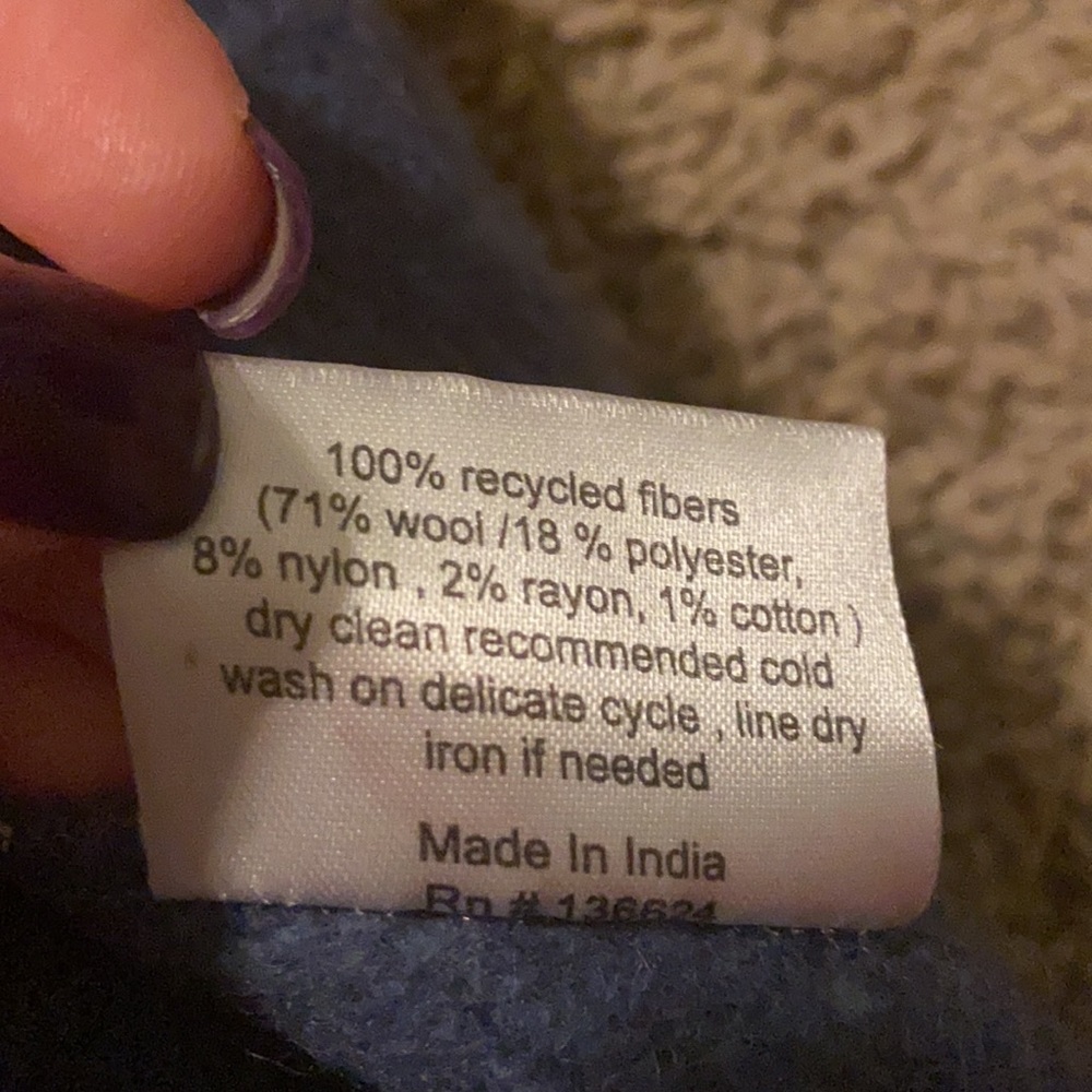 Nwot Manduka recycled Wool Yoga Blanket - Picture 5 of 6